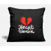 Valentine's Day Heart Breaker Black Pillow